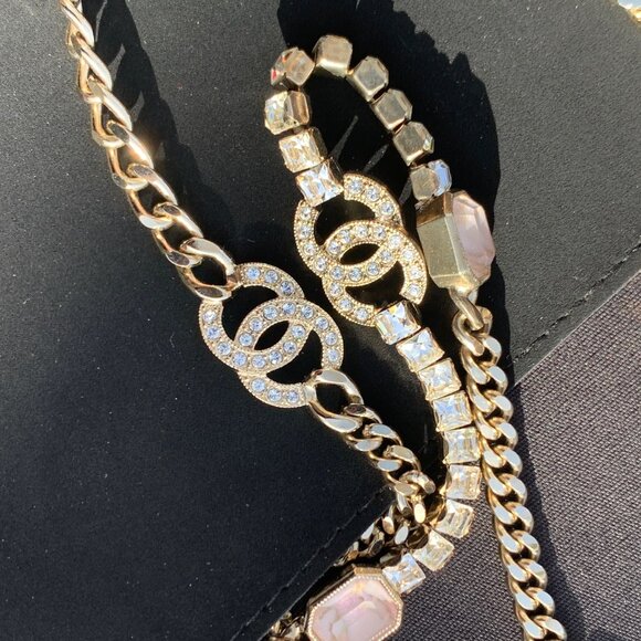 Chanel TRIPPLE CC Crystals Belt, Crystals, Wear Long or Double up for Choker - Picture 1 of 11